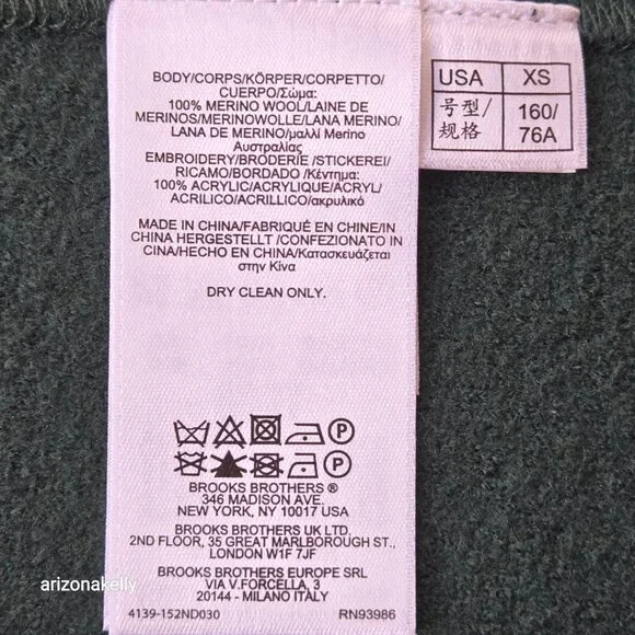 NWT Brooks Brothers Extra Fine Merino Embroidered Blazer Green Floral - Picture 4 of 13